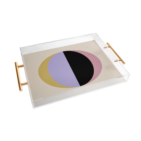 Colour Poems Mod Circle Abstract II Acrylic Tray