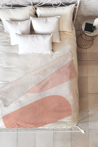 Colour Poems Modern Minimal Arch XXXI Fleece Throw Blanket