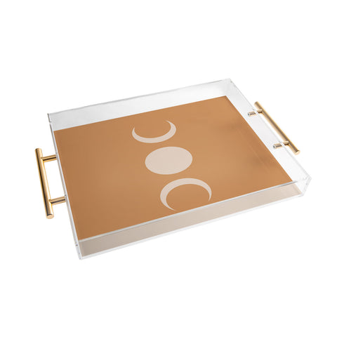 Colour Poems Moon Minimalism Desert Sand Acrylic Tray