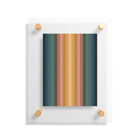 Colour Poems Multicolor Stripes IX Floating Acrylic Print