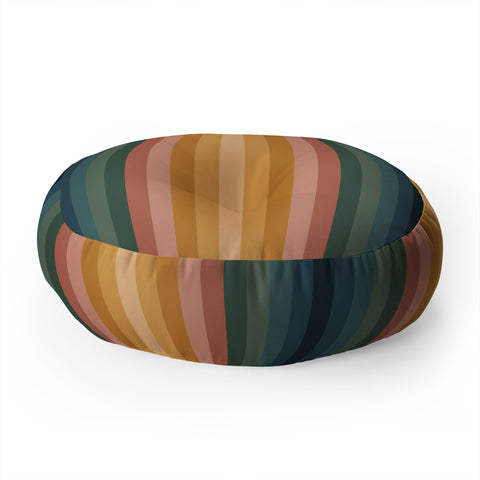 Colour Poems Multicolor Stripes IX Floor Pillow Round