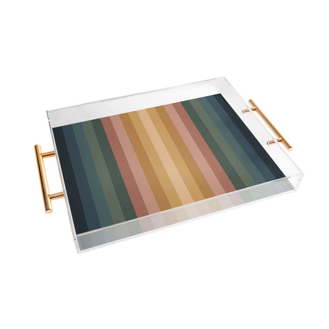 Colour Poems Multicolor Stripes IX Acrylic Tray