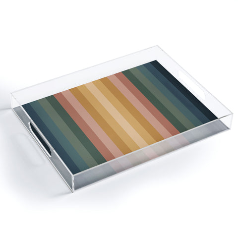 Colour Poems Multicolor Stripes IX Acrylic Tray