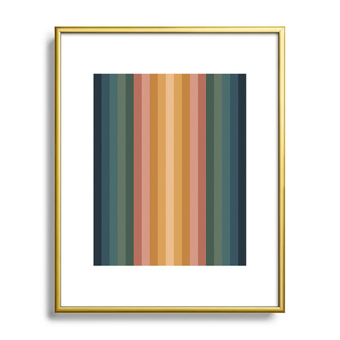 Colour Poems Multicolor Stripes IX Metal Framed Art Print
