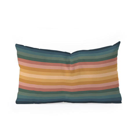 Colour Poems Multicolor Stripes IX Oblong Throw Pillow