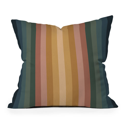 Colour Poems Multicolor Stripes IX Outdoor Throw Pillow