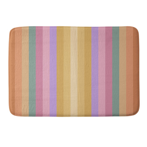 Colour Poems Multicolor Stripes V Memory Foam Bath Mat