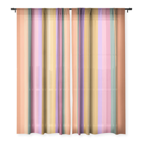 Colour Poems Multicolor Stripes V Sheer Non Repeat