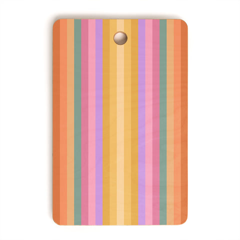 Colour Poems Multicolor Stripes V Cutting Board Rectangle
