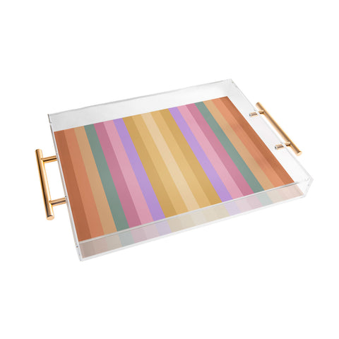 Colour Poems Multicolor Stripes V Acrylic Tray