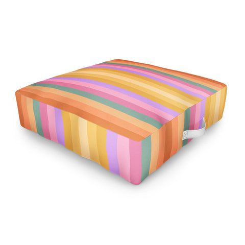 Colour Poems Multicolor Stripes V Outdoor Floor Cushion