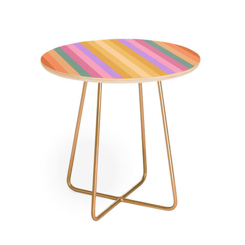 Colour Poems Multicolor Stripes V Round Side Table