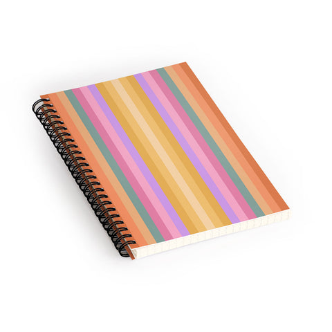 Colour Poems Multicolor Stripes V Spiral Notebook
