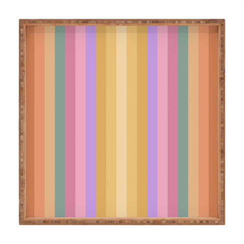 Colour Poems Multicolor Stripes V Square Tray