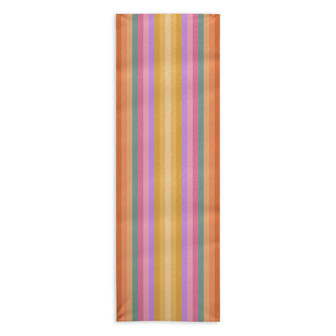 Colour Poems Multicolor Stripes V Yoga Towel