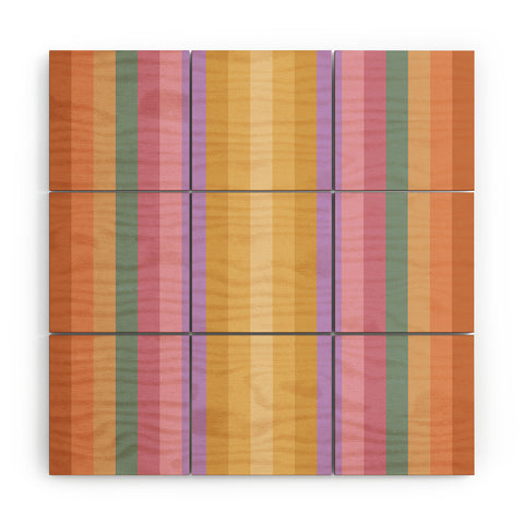 Colour Poems Multicolor Stripes V Wood Wall Mural