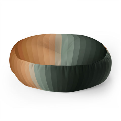 Colour Poems Multicolor Stripes XVIII Floor Pillow Round