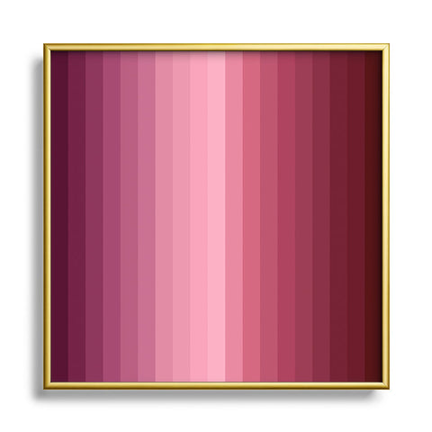 Colour Poems Multicolor Stripes XX Square Metal Framed Art Print