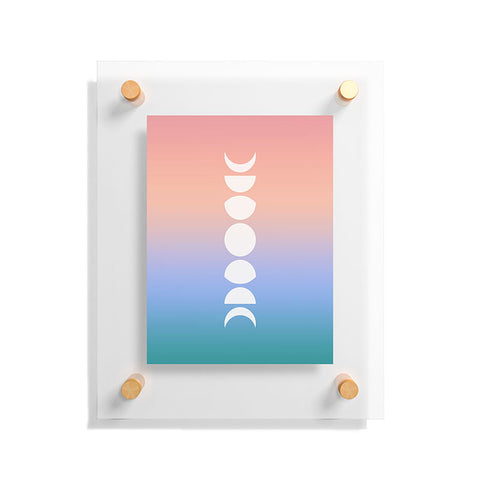 Colour Poems Ombre Moon Phases III Floating Acrylic Print