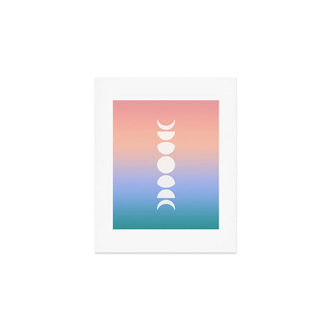 Colour Poems Ombre Moon Phases III Art Print
