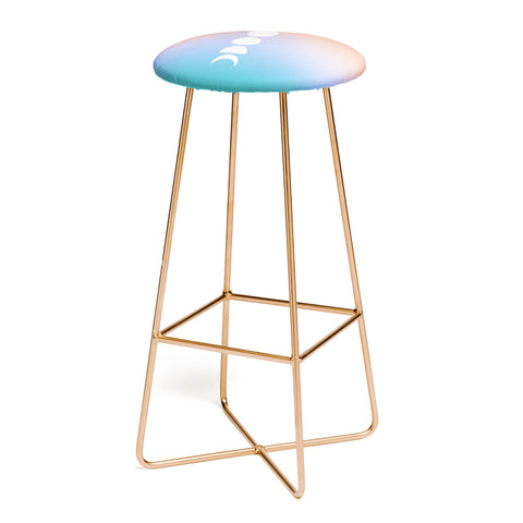 Colour Poems Ombre Moon Phases III Bar Stool