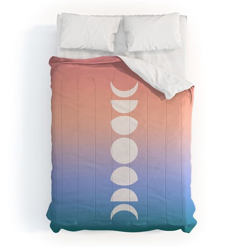 Colour Poems Ombre Moon Phases III Comforter