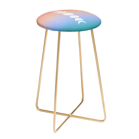Colour Poems Ombre Moon Phases III Counter Stool
