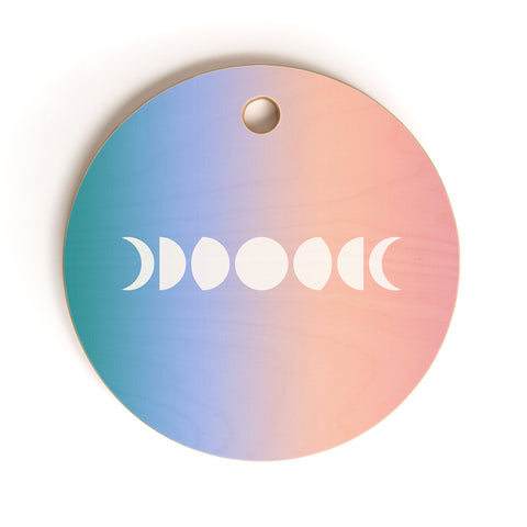 Colour Poems Ombre Moon Phases III Cutting Board Round