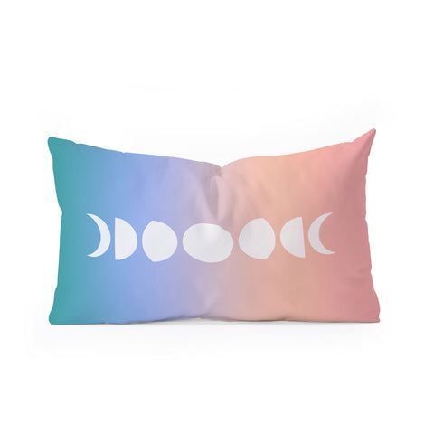 Colour Poems Ombre Moon Phases III Oblong Throw Pillow