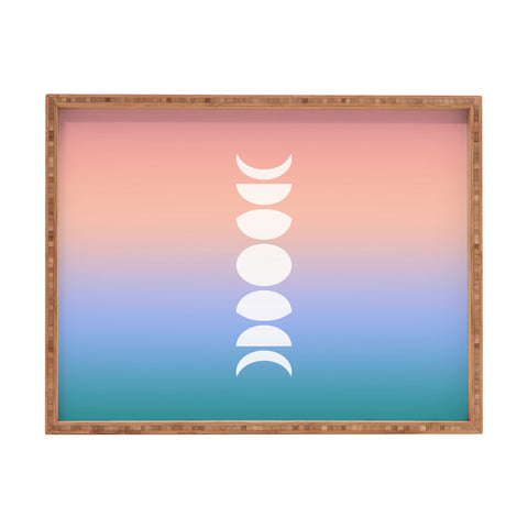 Colour Poems Ombre Moon Phases III Rectangular Tray