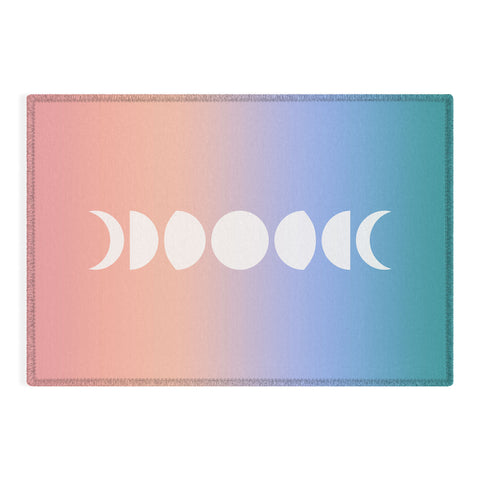 Colour Poems Ombre Moon Phases III Outdoor Rug