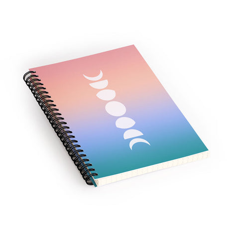 Colour Poems Ombre Moon Phases III Spiral Notebook