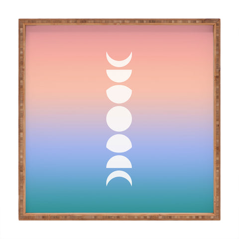 Colour Poems Ombre Moon Phases III Square Tray
