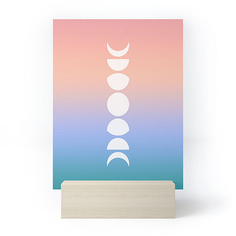 Colour Poems Ombre Moon Phases III Mini Art Print