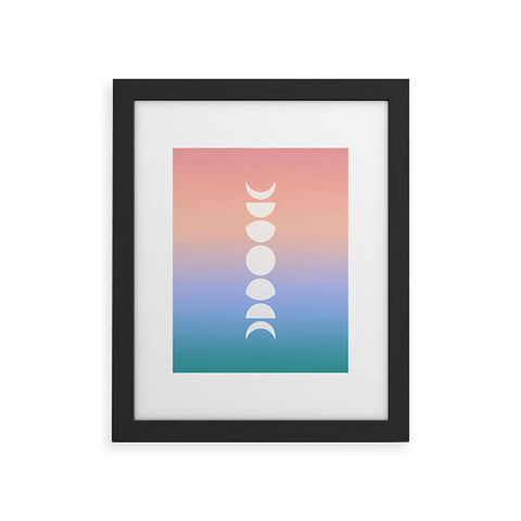 Colour Poems Ombre Moon Phases III Framed Art Print