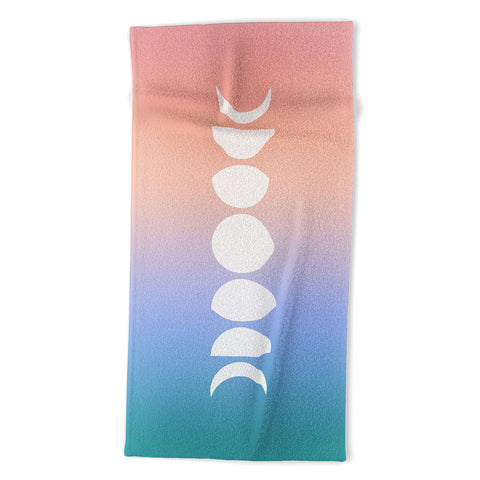 Colour Poems Ombre Moon Phases III Beach Towel