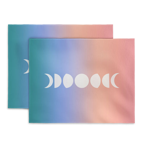 Colour Poems Ombre Moon Phases III Placemat