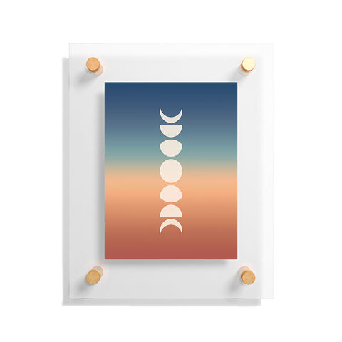 Colour Poems Ombre Moon Phases XV Floating Acrylic Print