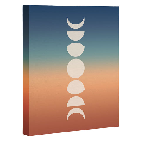 Colour Poems Ombre Moon Phases XV Art Canvas
