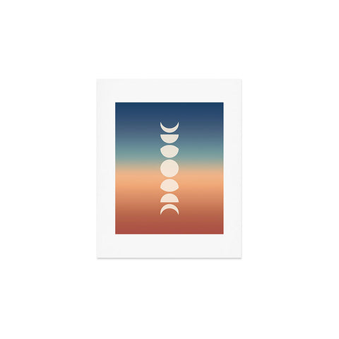 Colour Poems Ombre Moon Phases XV Art Print