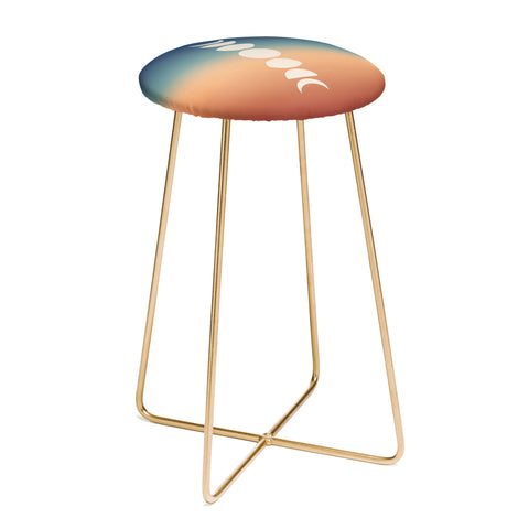 Colour Poems Ombre Moon Phases XV Counter Stool