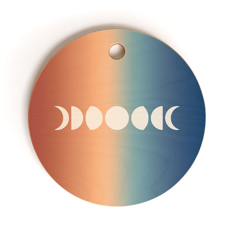 Colour Poems Ombre Moon Phases XV Cutting Board Round