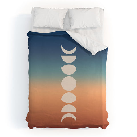 Colour Poems Ombre Moon Phases XV Duvet Cover