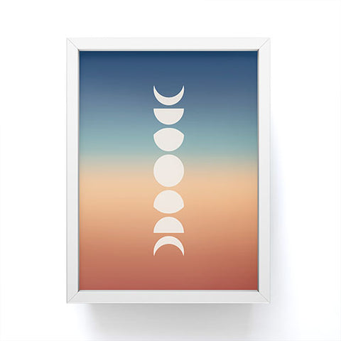 Colour Poems Ombre Moon Phases XV Framed Mini Art Print