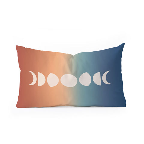 Colour Poems Ombre Moon Phases XV Oblong Throw Pillow Havenly