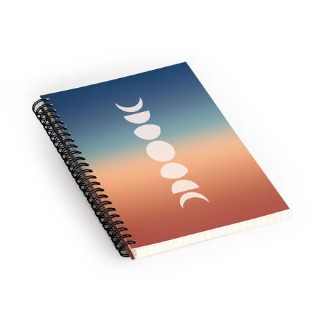 Colour Poems Ombre Moon Phases XV Spiral Notebook