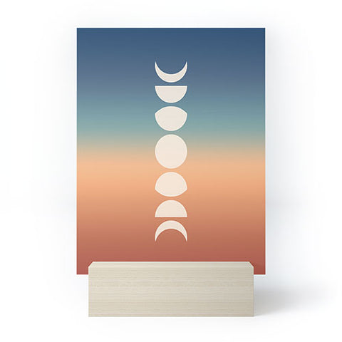 Colour Poems Ombre Moon Phases XV Mini Art Print