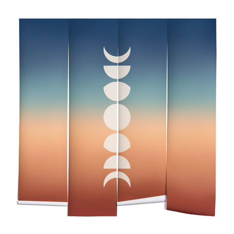 Colour Poems Ombre Moon Phases XV Wall Mural