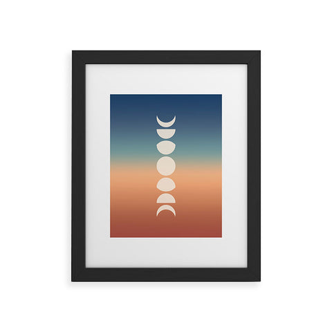 Colour Poems Ombre Moon Phases XV Framed Art Print