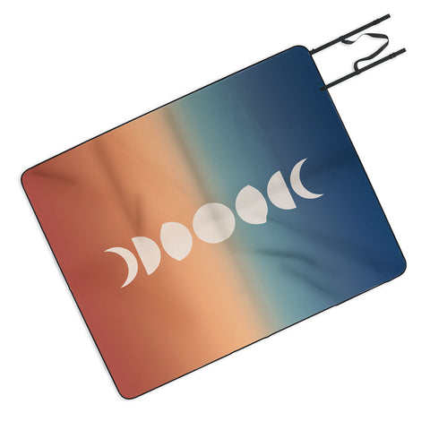 Colour Poems Ombre Moon Phases XV Picnic Blanket